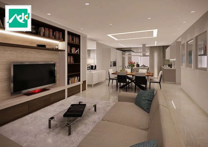 Mẫu thiết kế nội thất căn hộ chung cư 130m2 đẹp và đẳng cấp