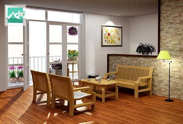Mẫu số 23: Cách trang trí phòng khách bằng đồ gỗ đẹp