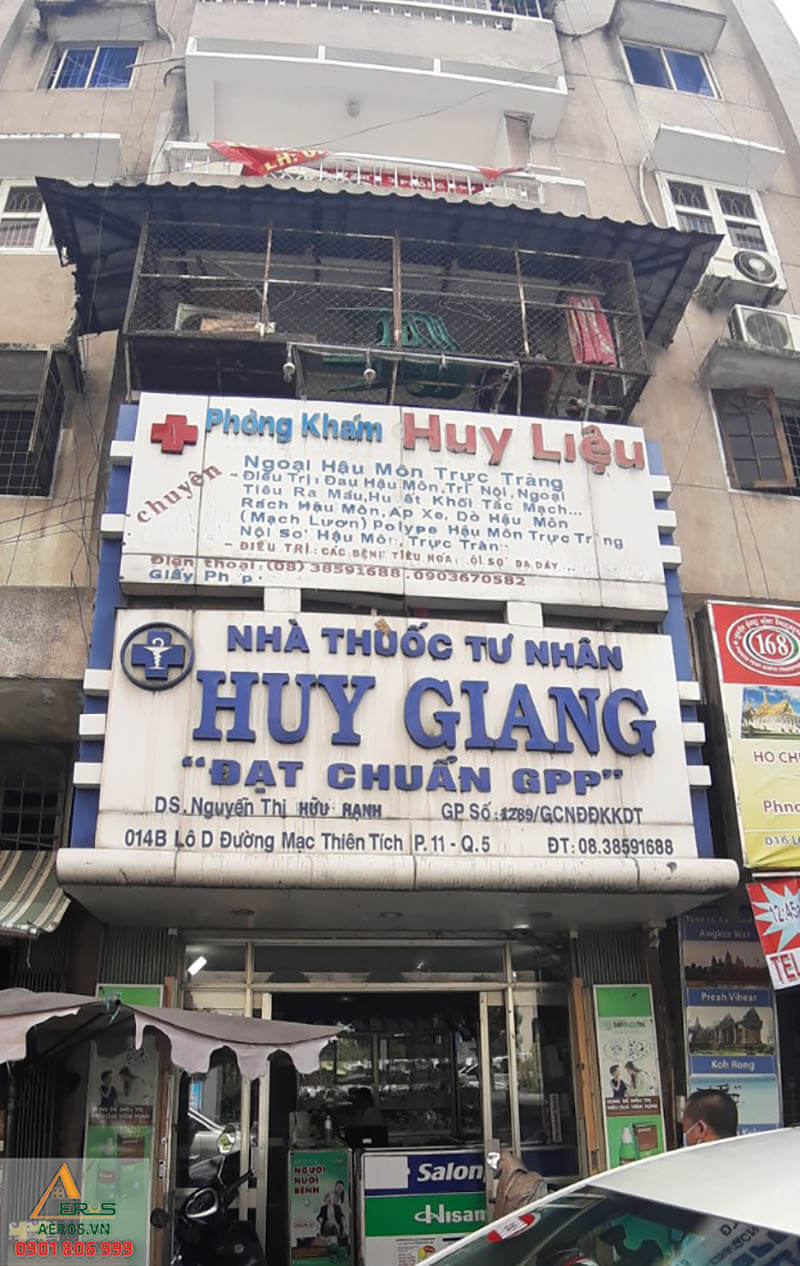 Thiết kế thi công nhà thuốc Huy Giang tại quận 5, TPHCM