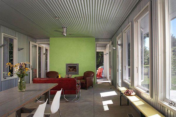 Phòng khách màu xanh lá cây
