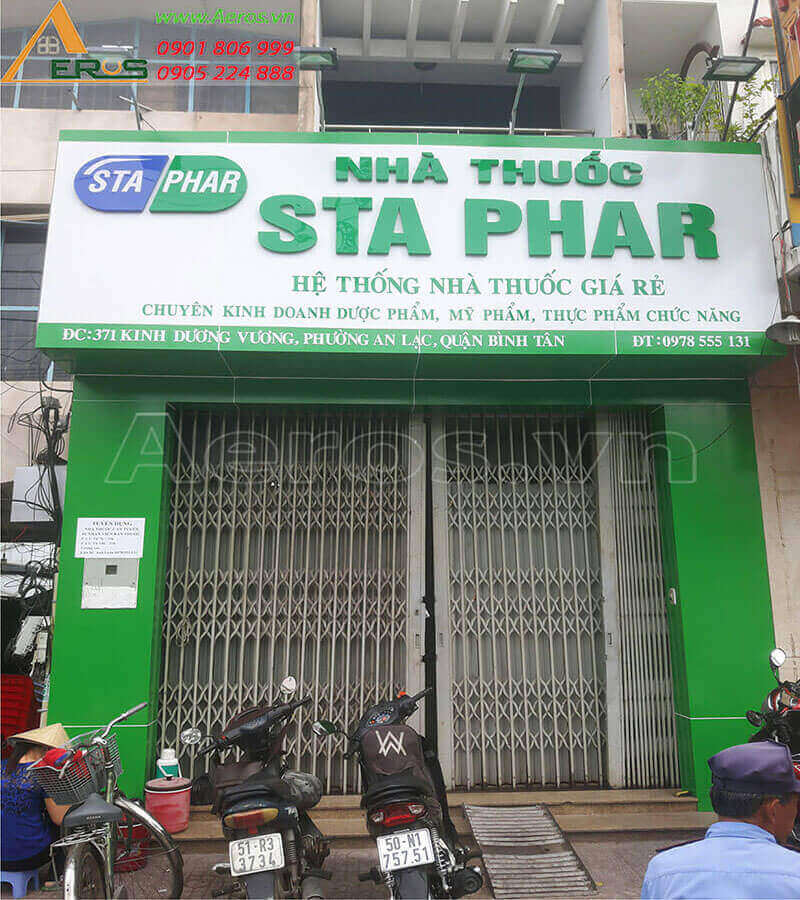 Thiết kế thi công nhà thuốc Sta Phar tại quận Bình Tân, TPHCM