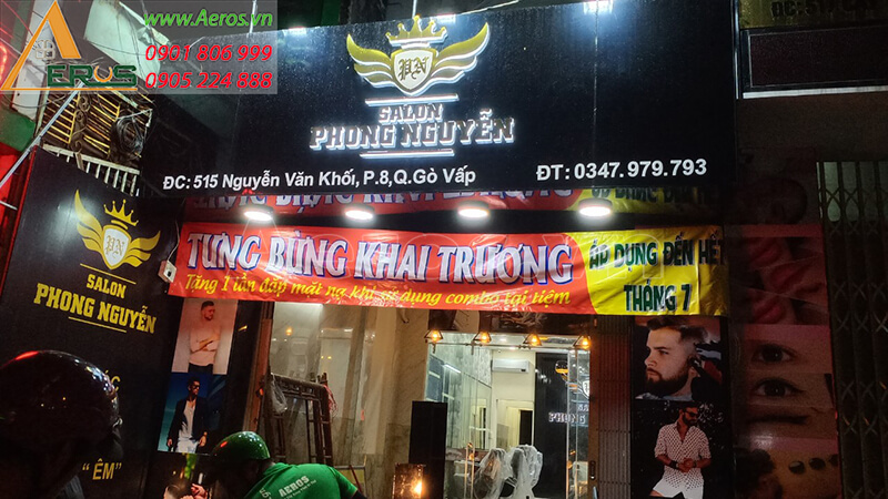 Thi công salon tóc Phong Nguyễn quận Gò Vấp