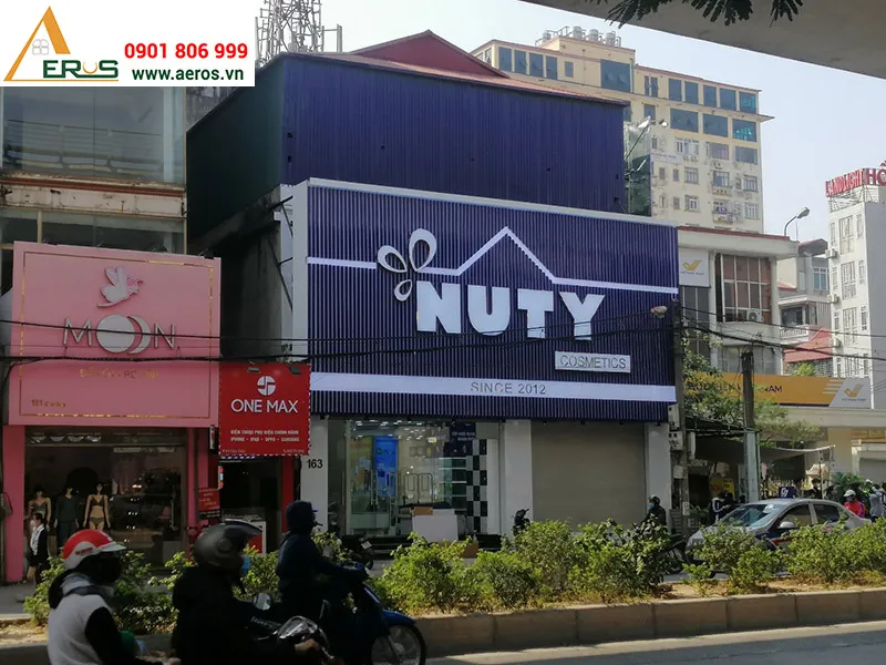 Thiết kế thi công shop mỹ phẩm Nuty Cosmetic tại Hà Nội