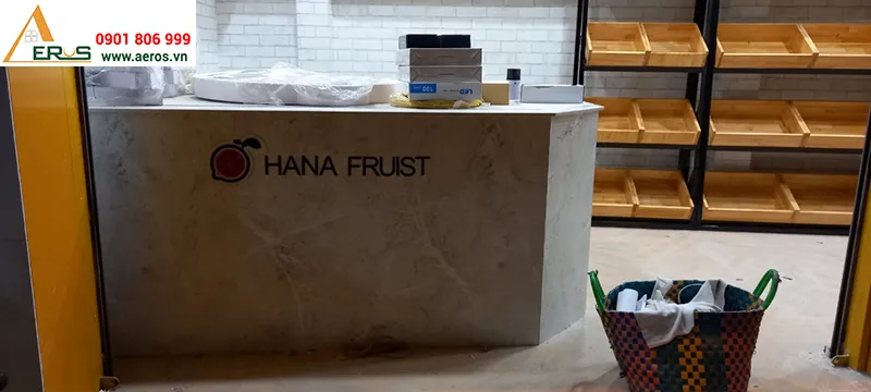 thi công nội thất shop trái cây HaNa Fruits tại Bình Thạnh