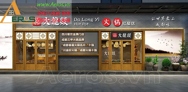 Thiết kế thi công nhà hàng Trung Hoa Dalongyi tại quận 1, TP.HCM