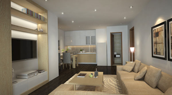 Thiết kế nội thất căn hộ chung cư 68m2