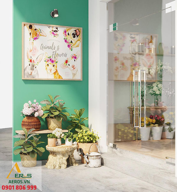 Thiết kế nội thất shop hoa DP Flower tại Gò Vấp