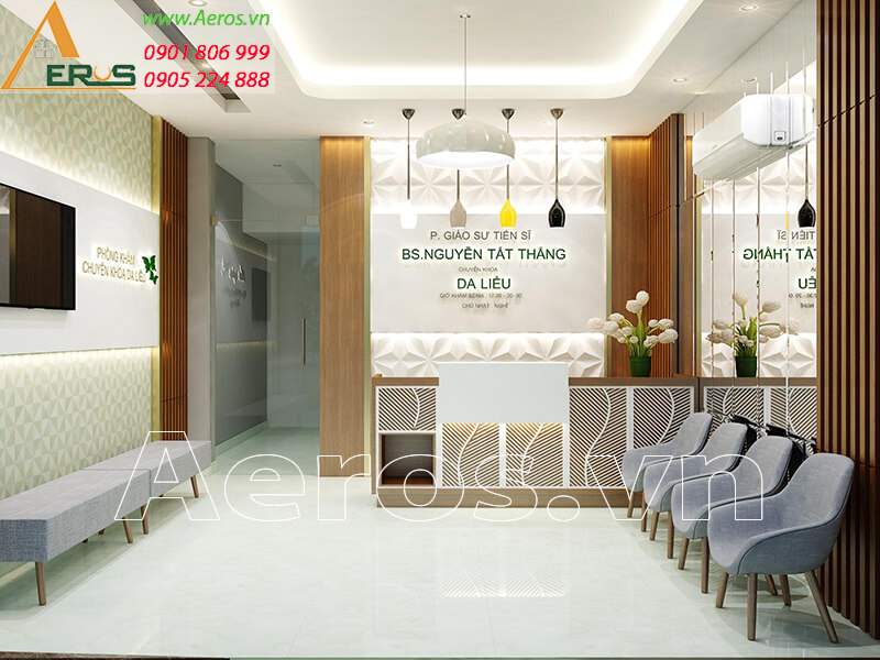 Thiết kế nội thất phòng khám chuyên khoa da liễu - Bác sĩ Nguyễn Tất Thắng tại quận 5