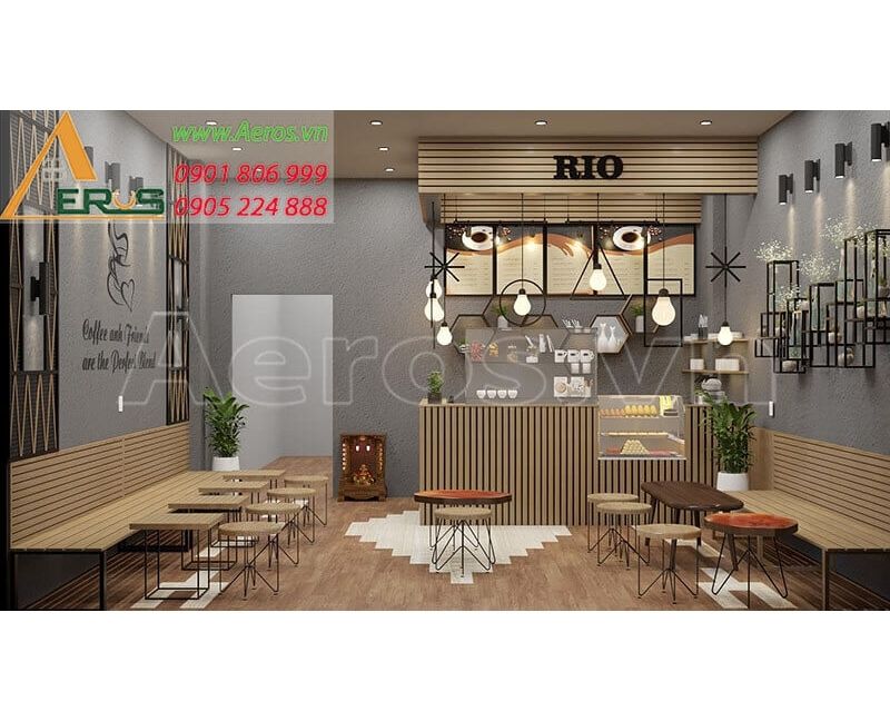 Thiết kế và thi công trọn gói cafe RIO tại quận Gò Vấp, TPHCM