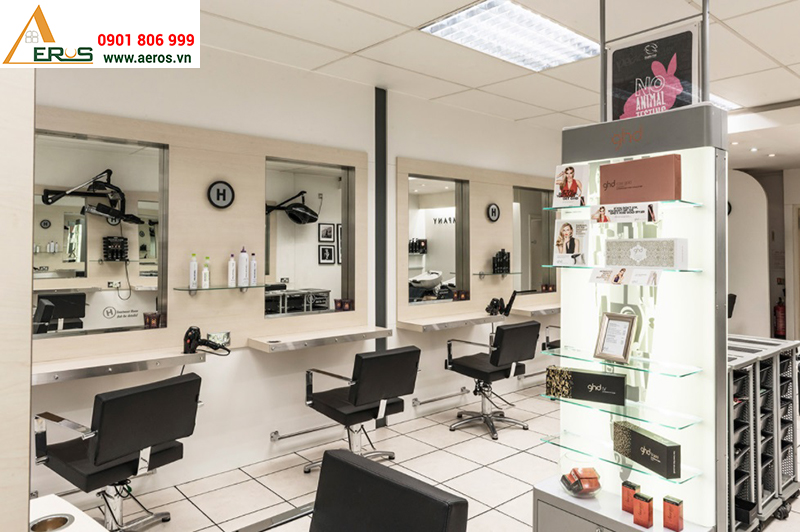 Thiết kế nội thất salon tóc Hair Company của chị Hiền tại quận 10, TP.HCM