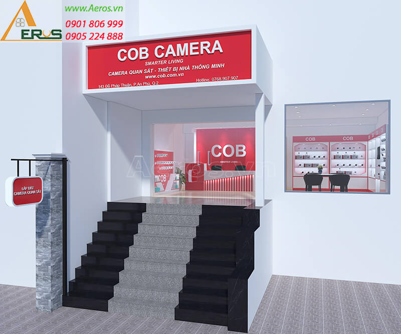Thiết kế nội thất shop COB Camera