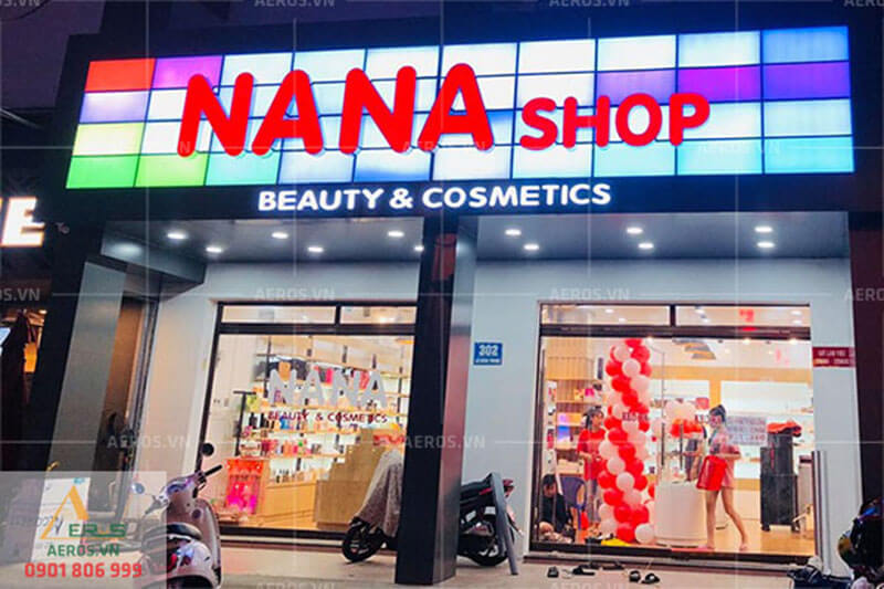 Thi công shop mỹ phẩm NaNa shop tại Vũng Tàu