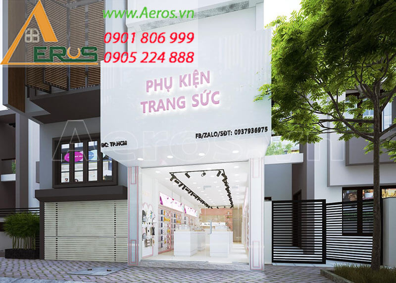 Thiết kế shop phụ kiện trang sức của anh Hào tại quận Gò Vấp, TPHCM