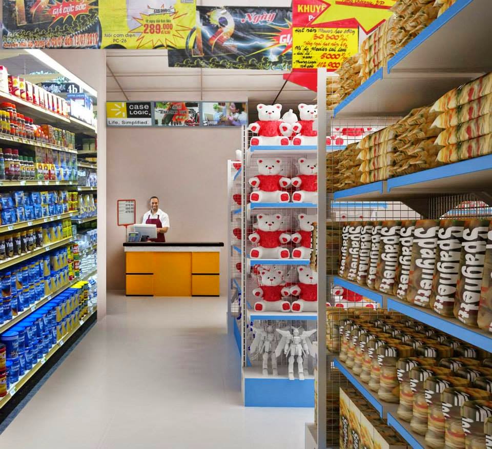 Thiết kế thi công nội thất siêu thị mini, Cửa Hàng Tiện Lợi