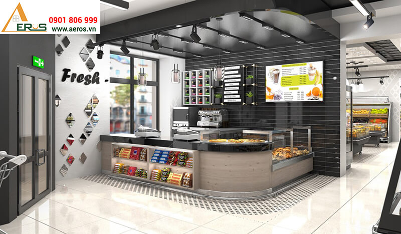 Thiết kế nội thất siêu thị mini Fresh tại quận Bình Tân, TP.HCM