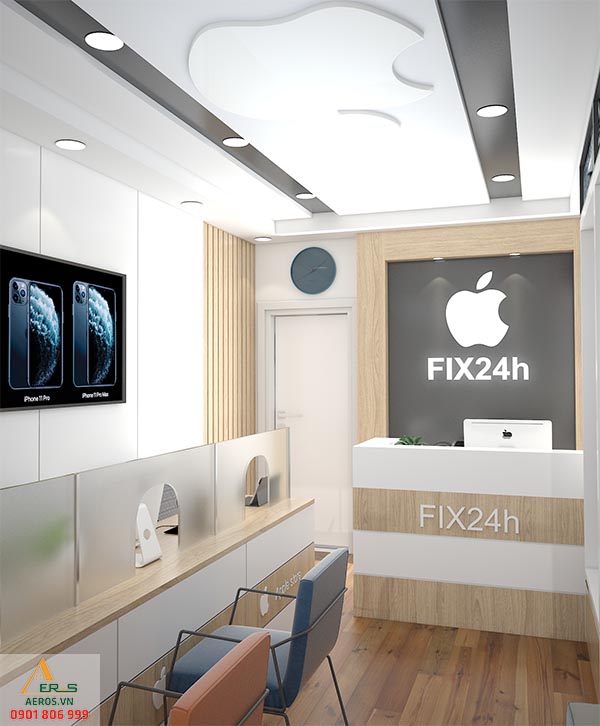 Thiết kế trung tâm bảo hành - sửa chữa điện thoại FIX24H