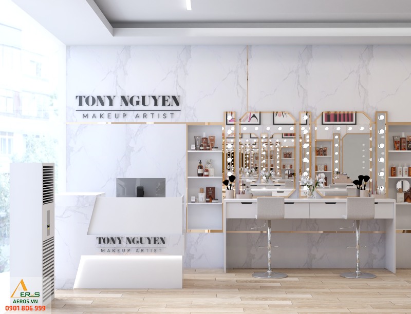 Thiết kế tiệm make-up Tony Nguyen của anh Tony Lâm tại Quận 3