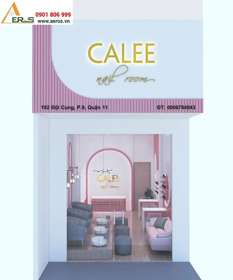 Thiết kế tiệm nail CALEE tại quận 11